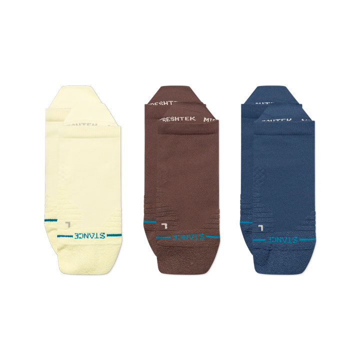 Solid Mid Tab 3 Pack Socks