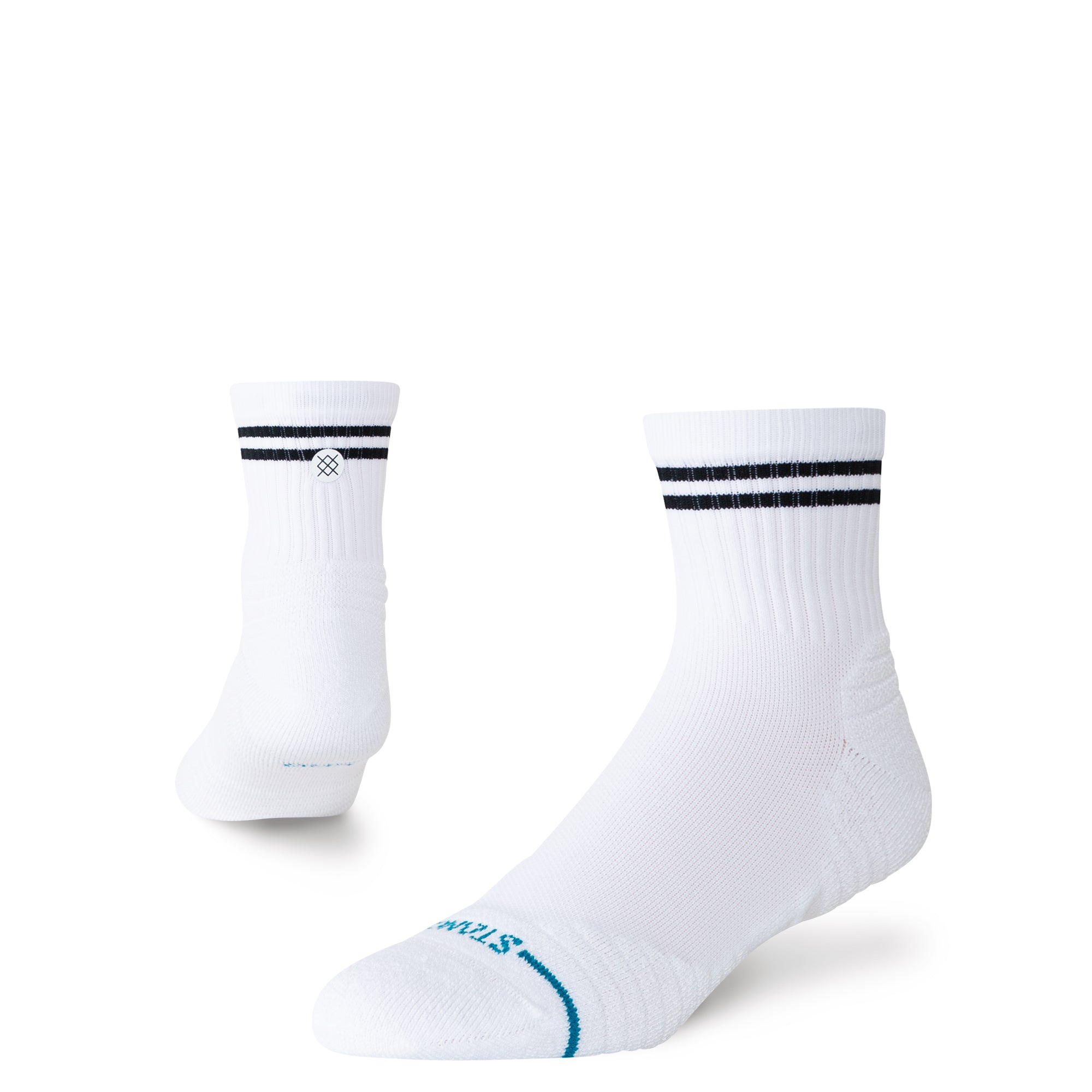 Lined Up Mid Quarter Socks