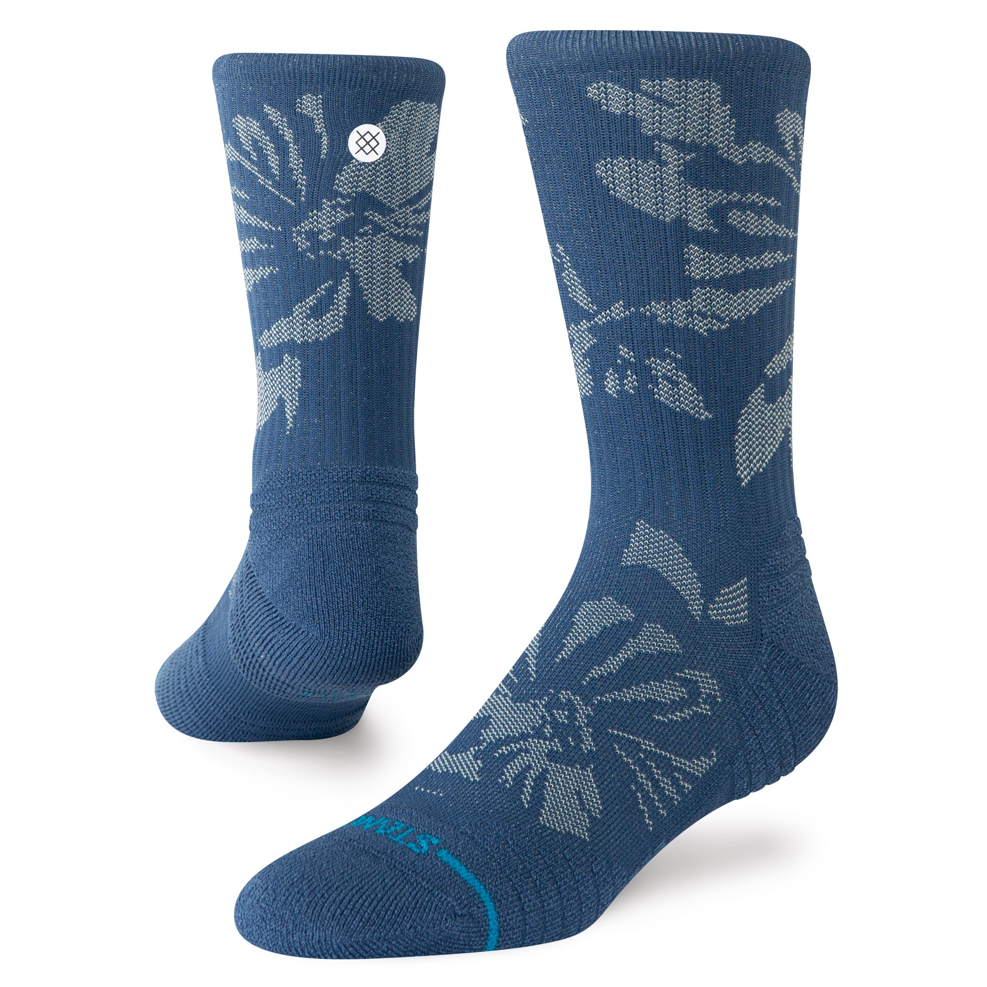 Flora Scan Mid Ribbed Crew Socks