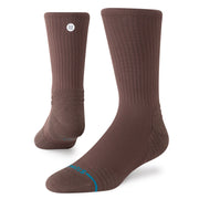 Solid Mid Ribbed Crew Socks