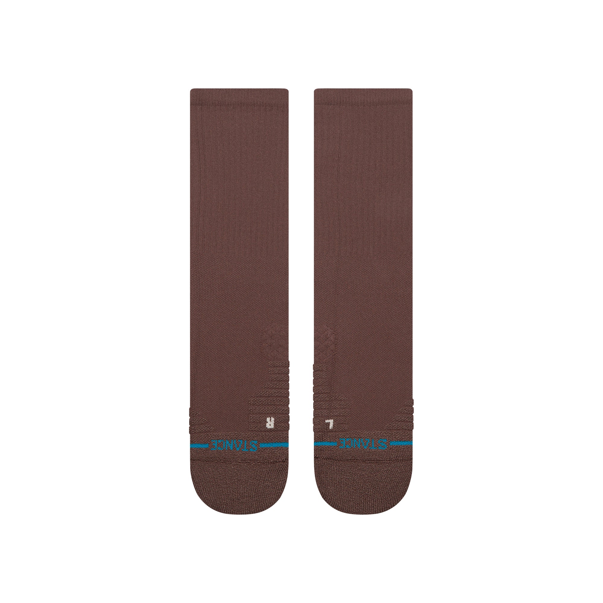 Solid Mid Ribbed Crew Socks