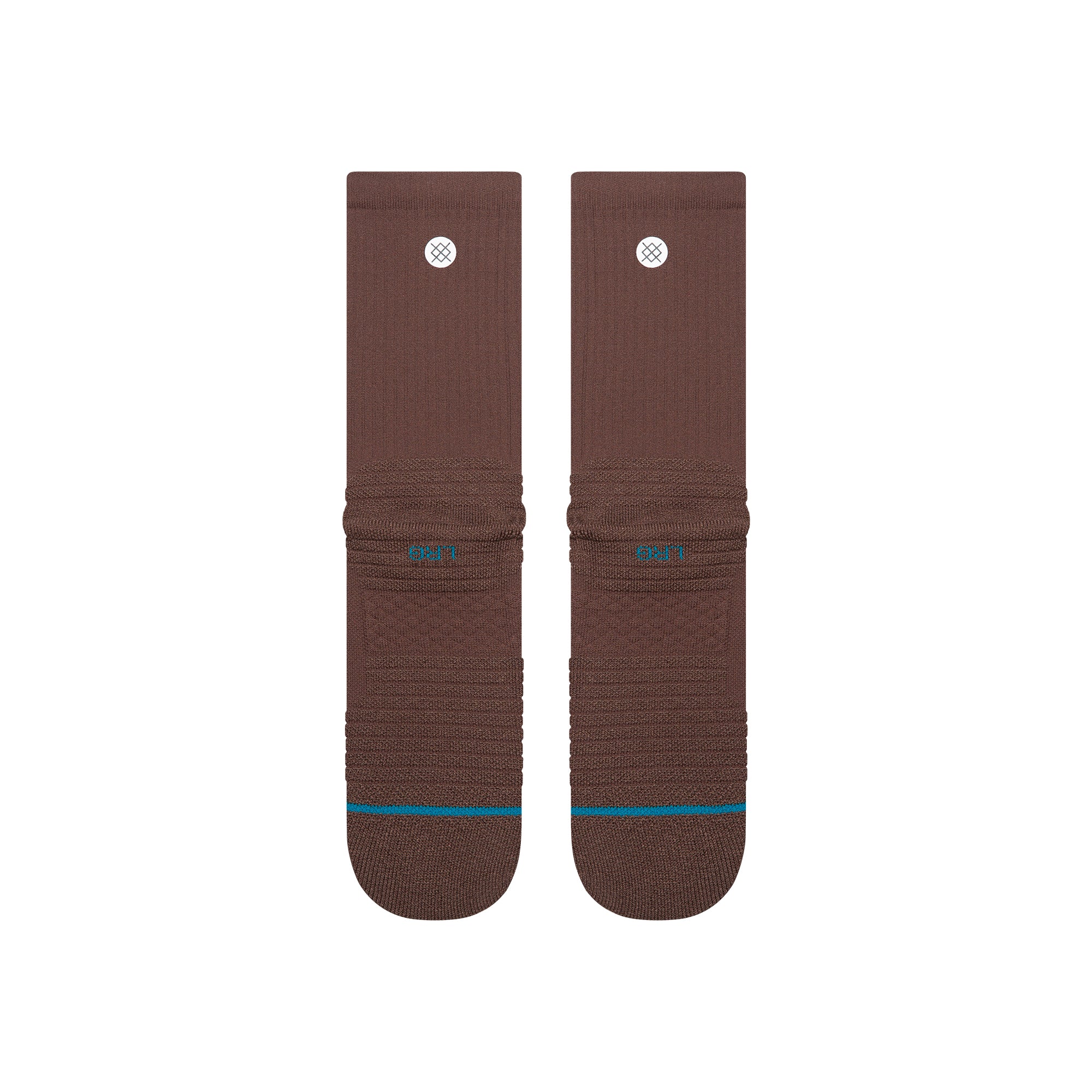 Solid Mid Ribbed Crew Socks