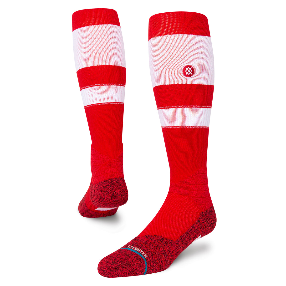 Medias L Stance DIAMOND STRIPES OTC 2023 FreshTek - Rojo/Blanco - Larga