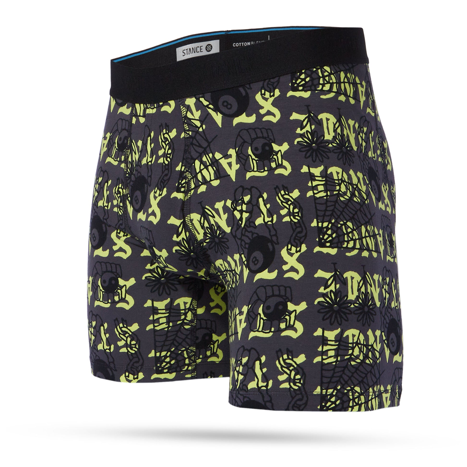 Stance Cotton Boxer Brief - webbed_black - L