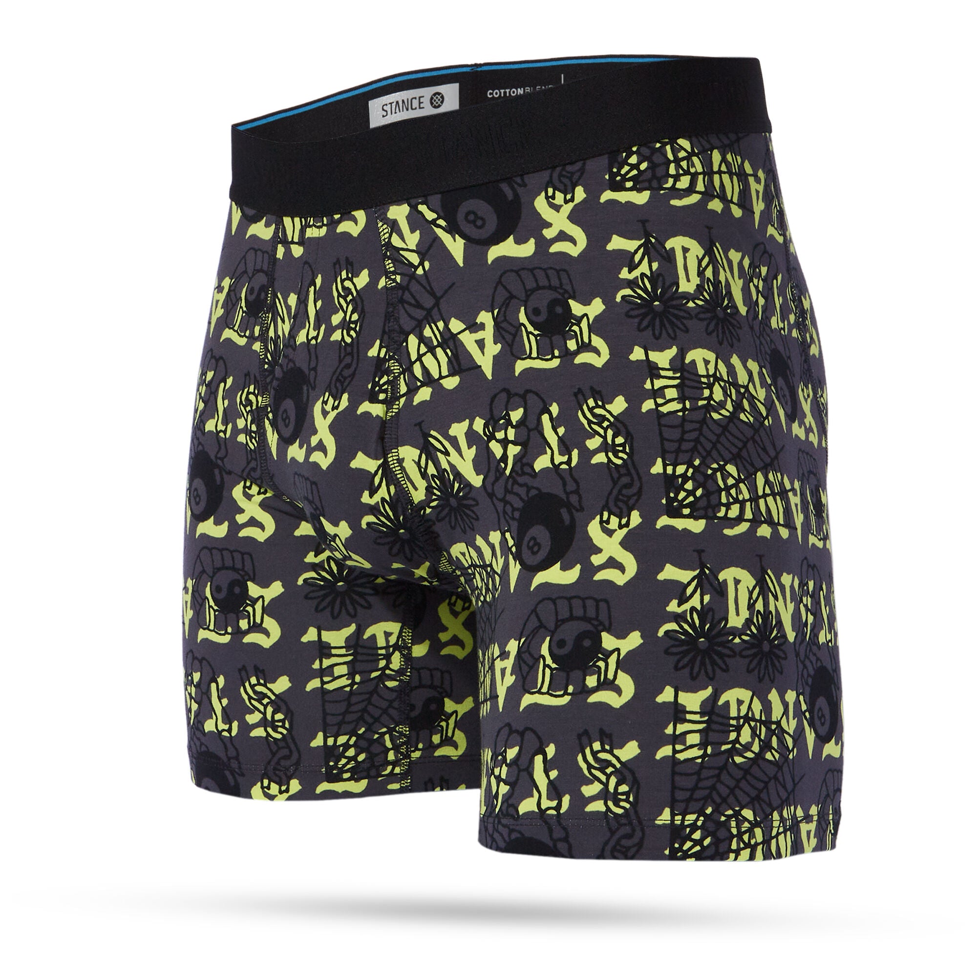 Stance Cotton Boxer Brief - webbed_black - L