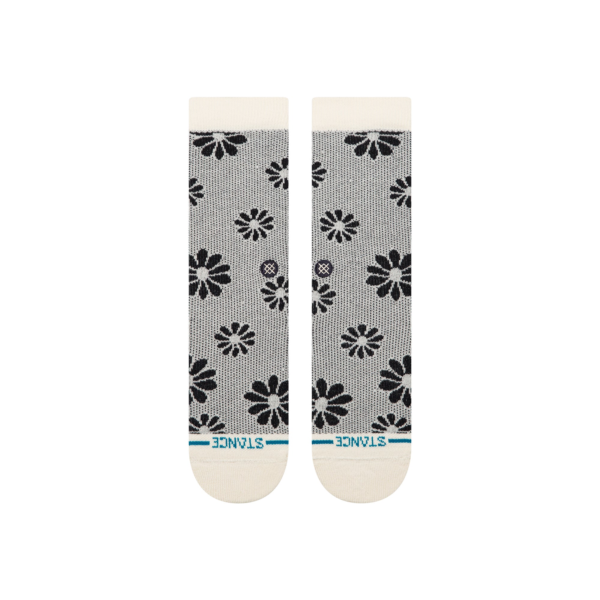 Floral Stitch Crew Socks