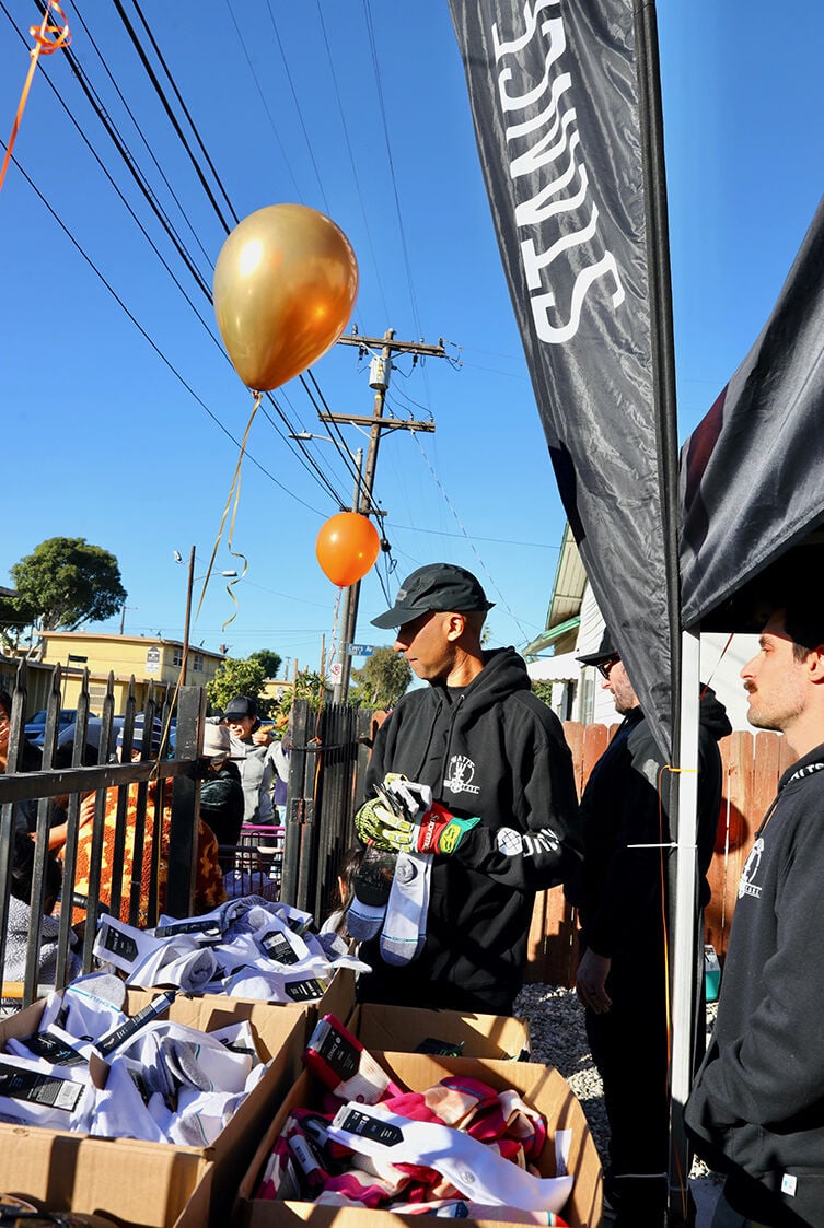 Stance flag and balloons