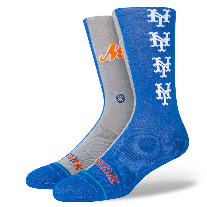 New York Mets Split Crew Socks