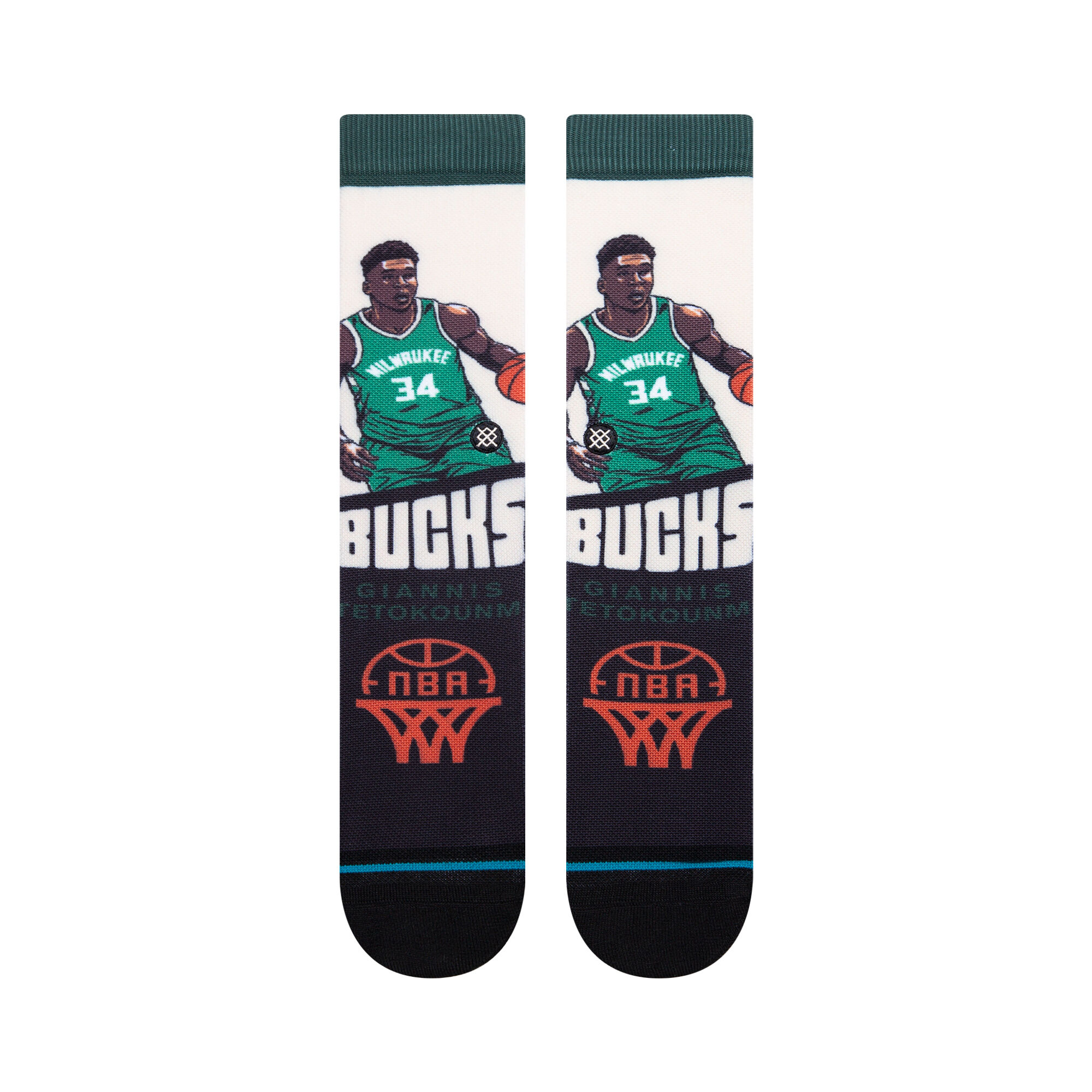 Details about   Giannis Antetokounmpo Milwaukee Bucks Premium Full Sub Socks 