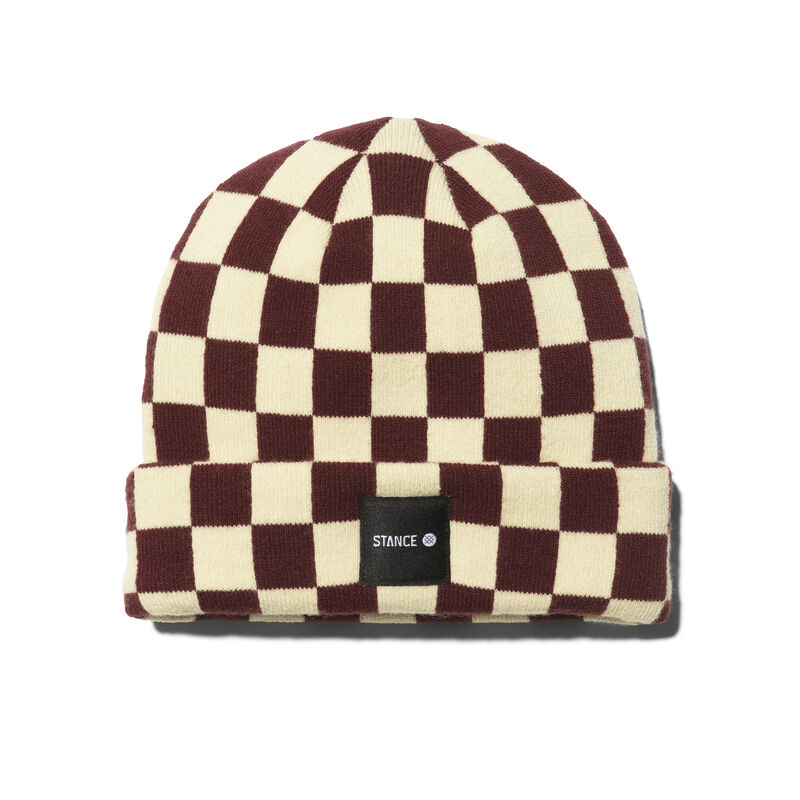 CHECKED OUT BEANIE | A260C24CHE | WINE | OS image number 0