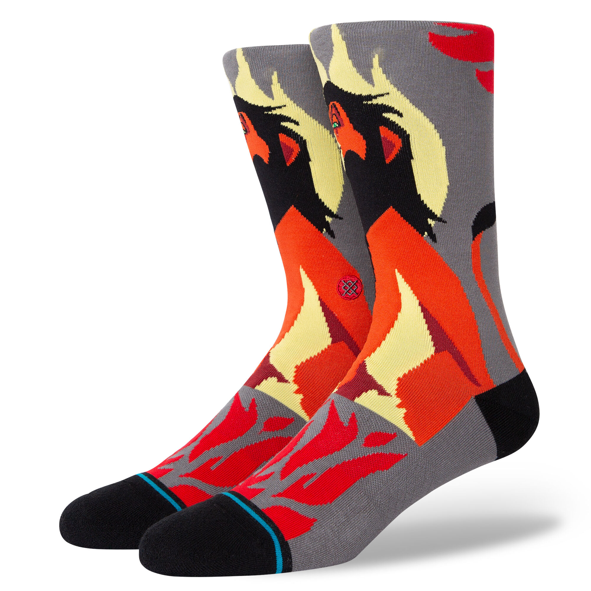 Stance Mens Socks Fire And Eyes Large 
