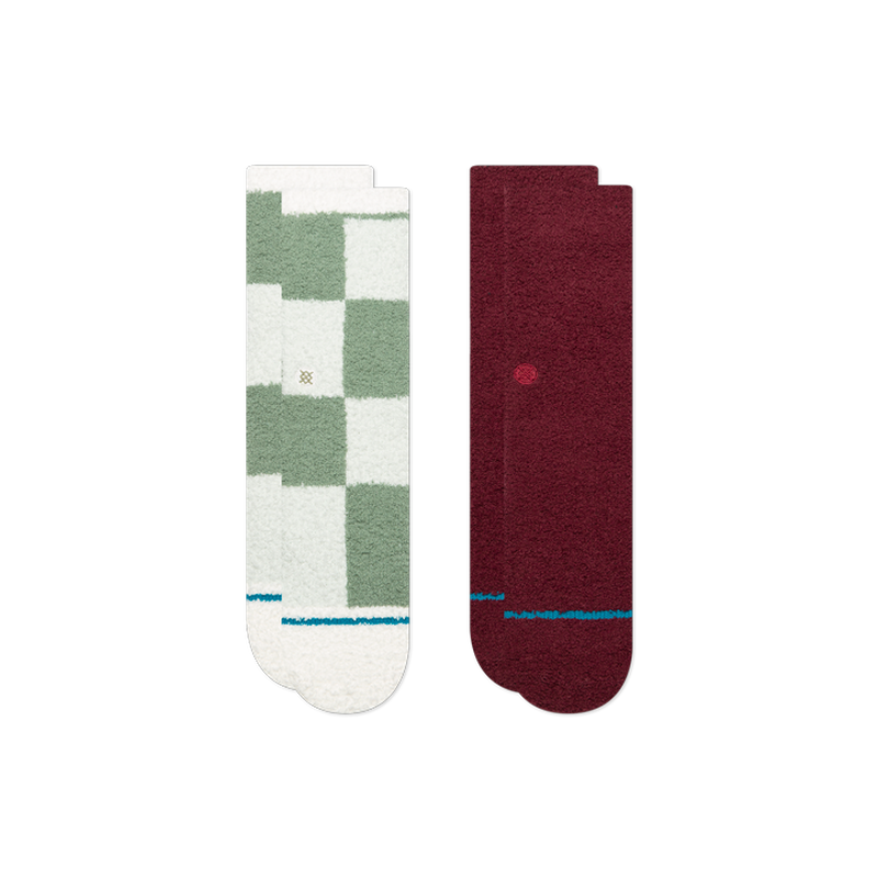 Patchwork Cozy Poly Crew Socks Box Set