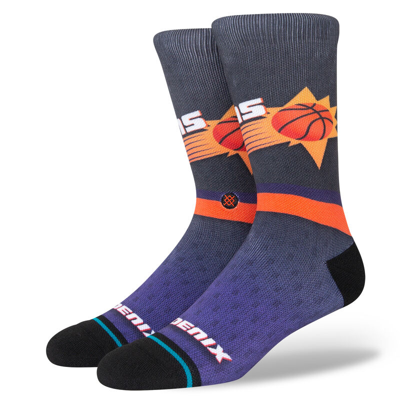 Phoenix Suns Fader Phx Midcushion Poly Blend Basketball Crew Socks | Stance