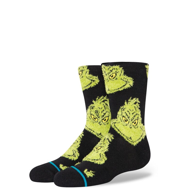 The Grinch X Stance Kids Mean One Who Cozy Poly Crew Socks image number 1