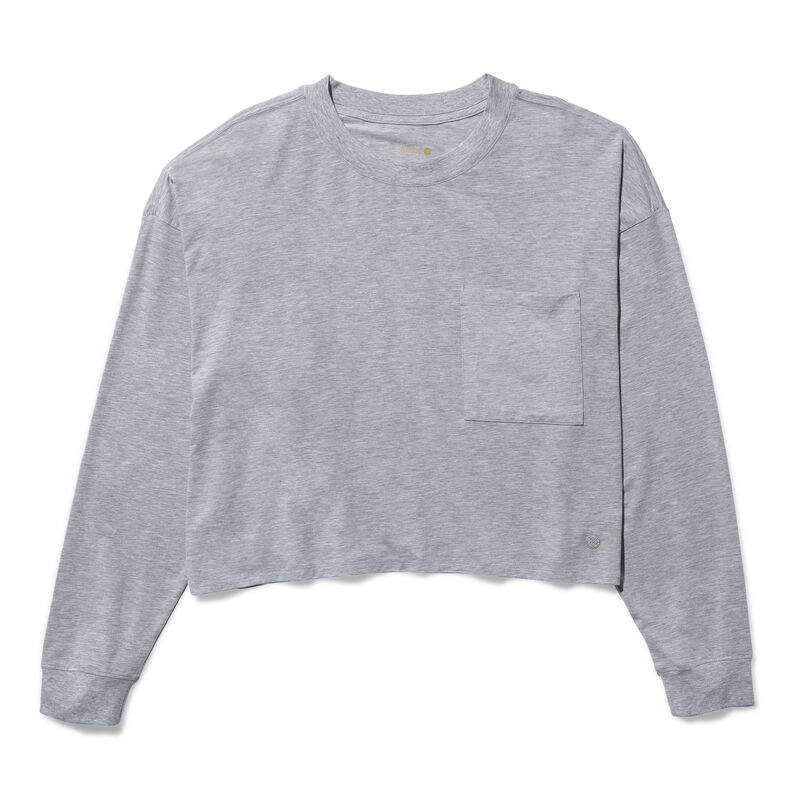 LAY LOW WMNS BOXY LS | WAPPD22BLS | HEATHERGREY | XS image number 1