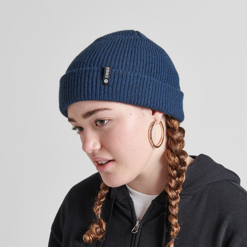 STANDARD SHALLOW BEANIE| A261C21STA | NAVY | OS image number 3