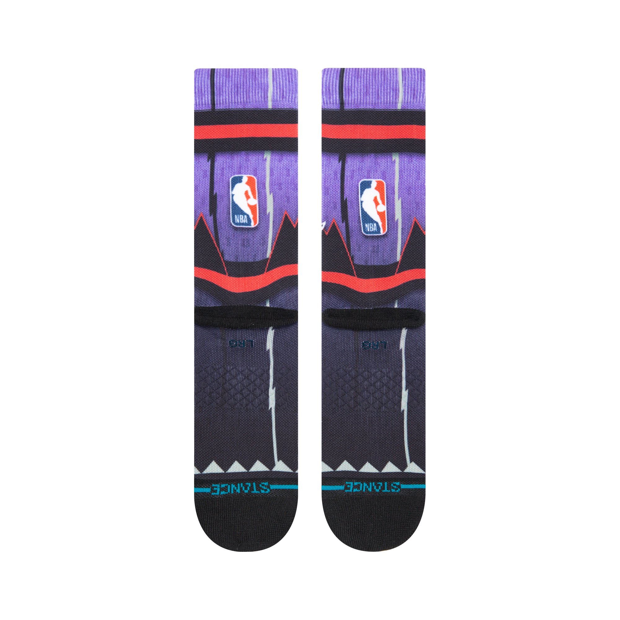 Toronto Raptors Fader Tor Midcushion Poly Blend Basketball Crew