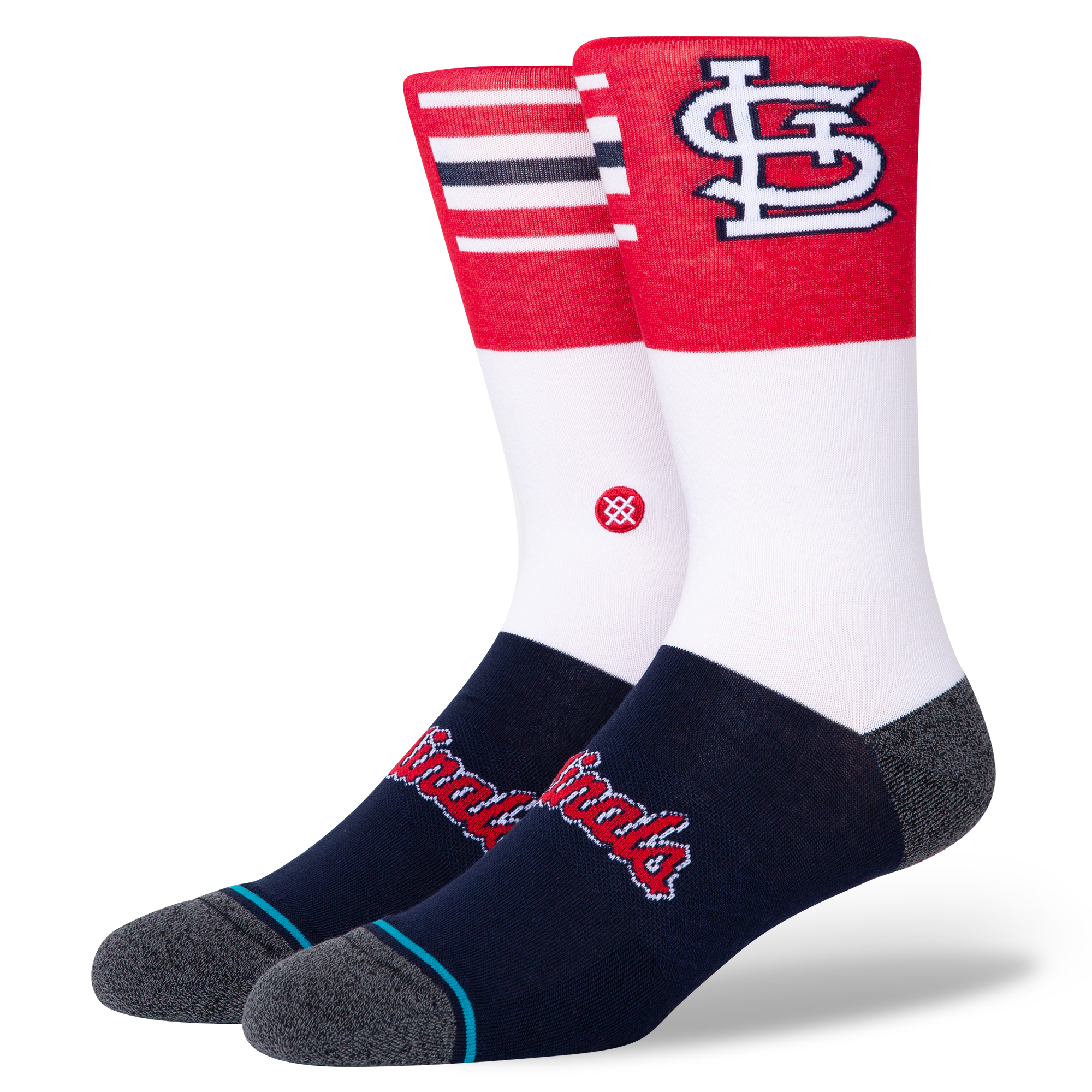 Louisville Cardinals Red and Gray RMC Crush Crew Socks
