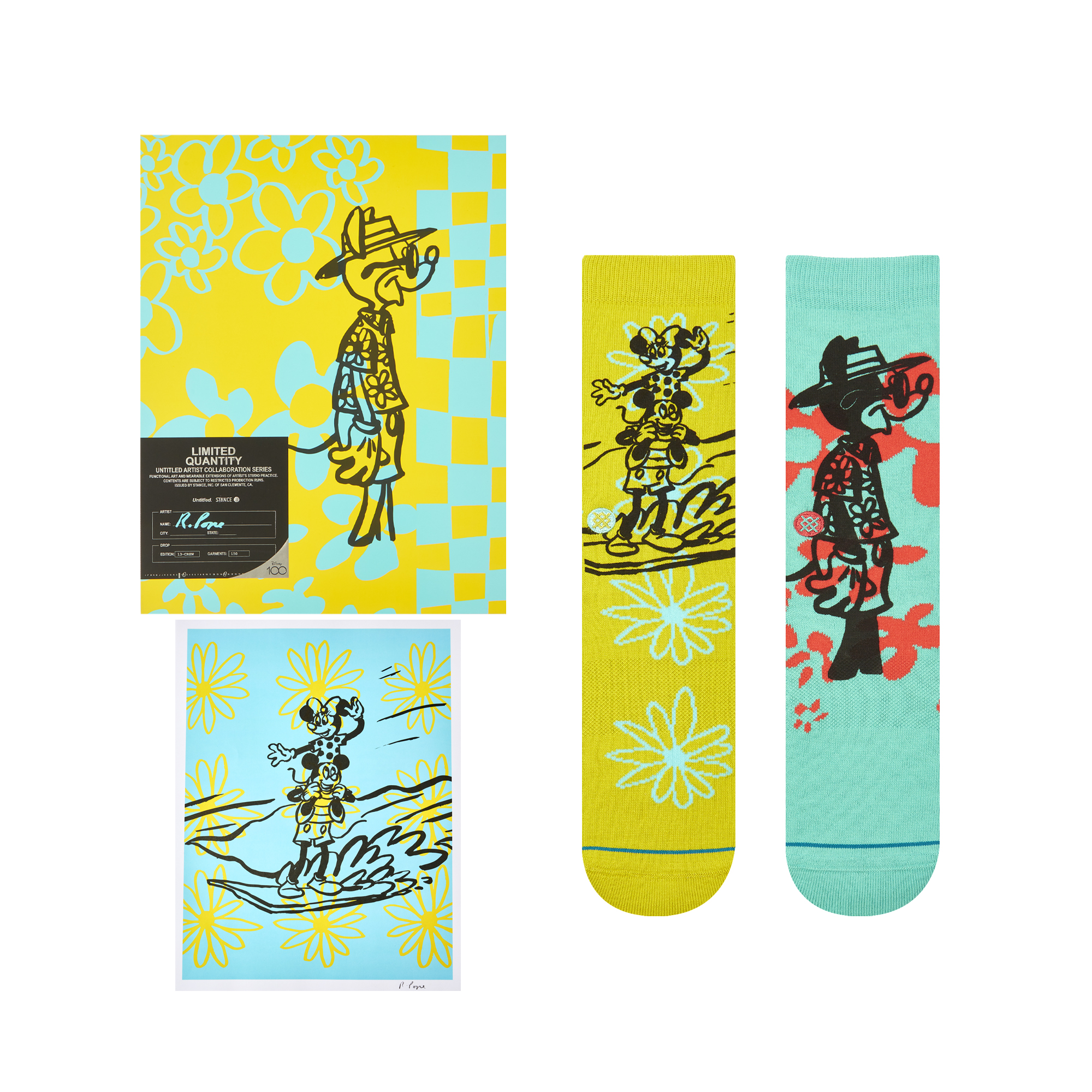 Disney X Russ Pope X Stance Crew Socks Box Set