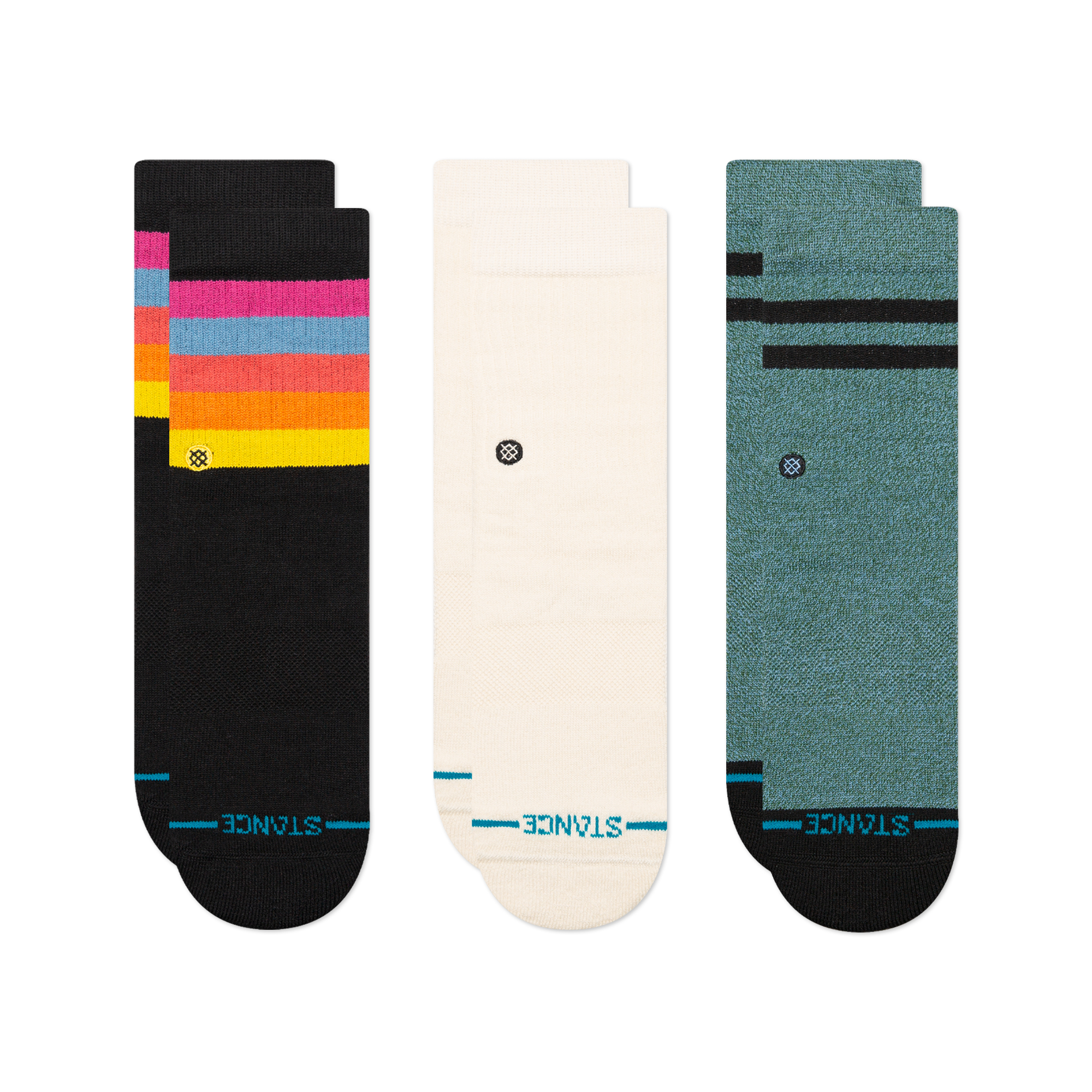 Maliboo Kids Crew Socks 3 Pack Stance