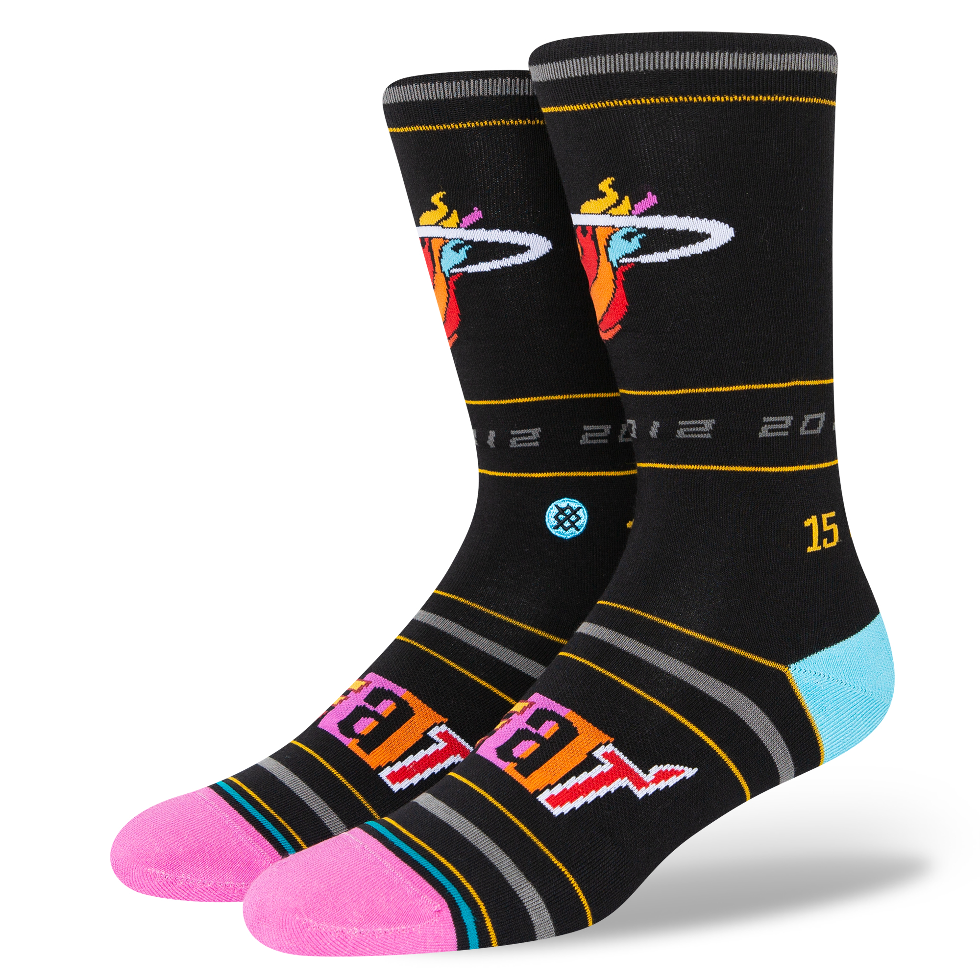 nike miami heat city edition elite crew socks