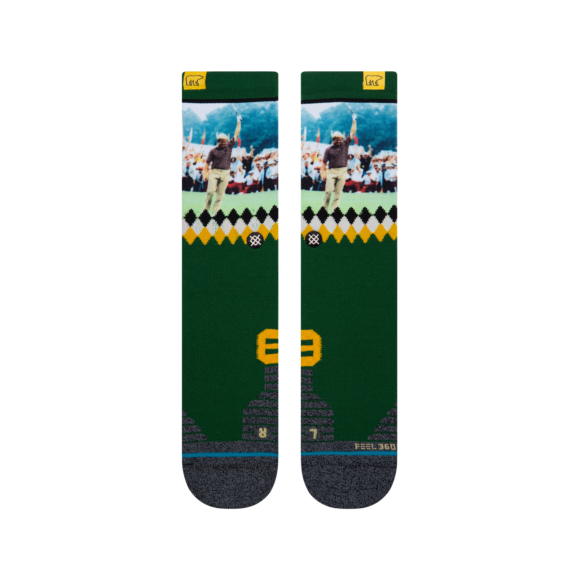 Jack Nicklaus 1980 FEEL360 Infiknit™ Mid Cushion Golf Crew Socks Stance